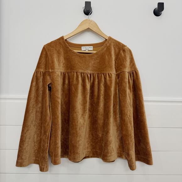 Women’s Madewell Texture & Thread Corduroy Swing Top Size Medium M - Picture 2 of 8